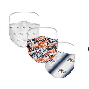 NFL Denver Broncos adult face mask set